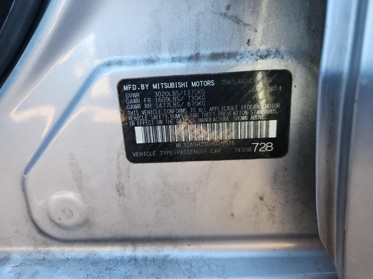 MITSUBISHI MIRAGE DE