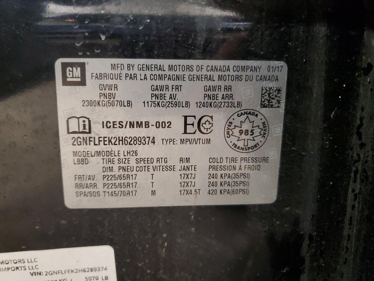 CHEVROLET EQUINOX LT