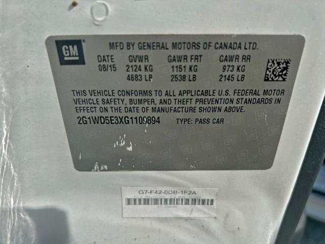 2016 CHEVROLET IMPALA LIM #3296252430