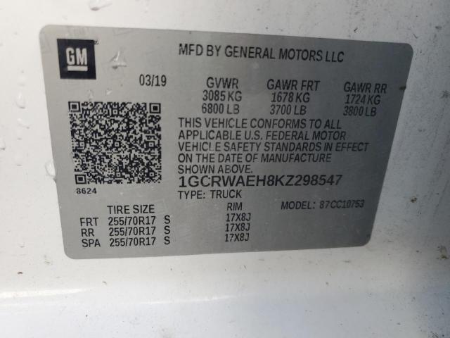 2019 CHEVROLET SILVERADO #3310500076