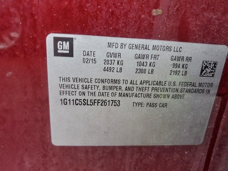 2015 CHEVROLET MALIBU 1LT #3301965415