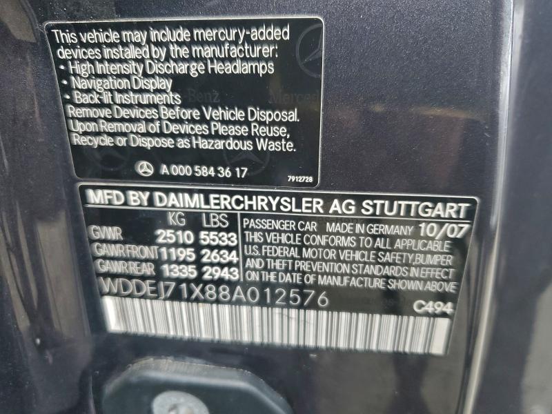 2008 MERCEDES-BENZ CL 550 #3297892789