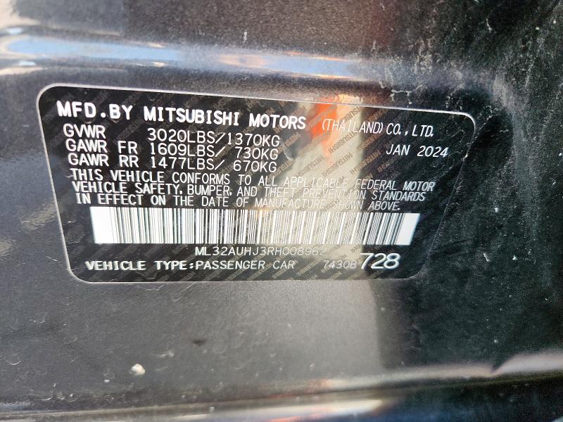 2024 MITSUBISHI MIRAGE ES #3305450071