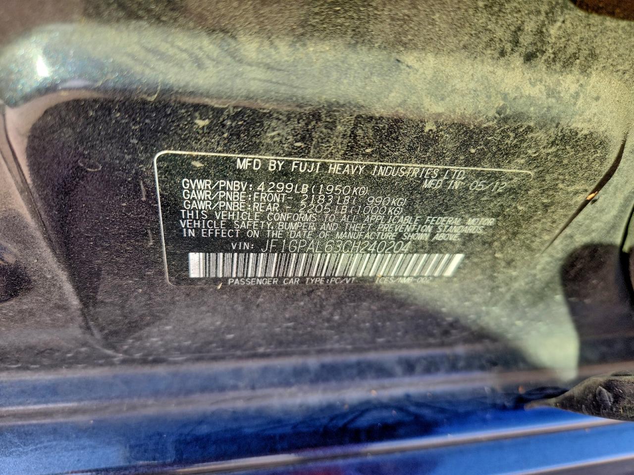 SUBARU IMPREZA SPORT PREMIUM