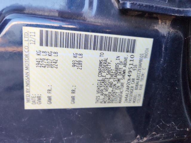 2012 NISSAN ALTIMA BAS #3284781521