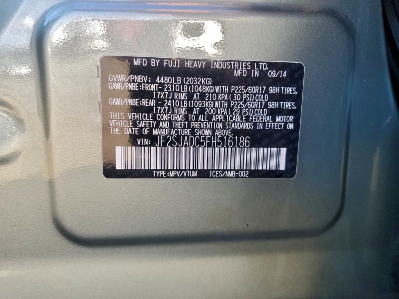 2015 SUBARU FORESTER 2 #3303843528