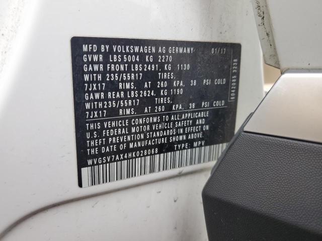 2017 VOLKSWAGEN TIGUAN WOL - WVGSV7AX4HK028068