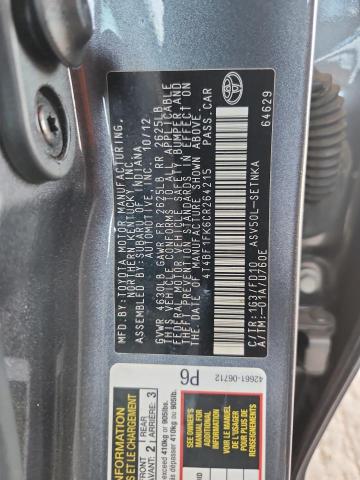 2012 TOYOTA CAMRY BASE #3309799331