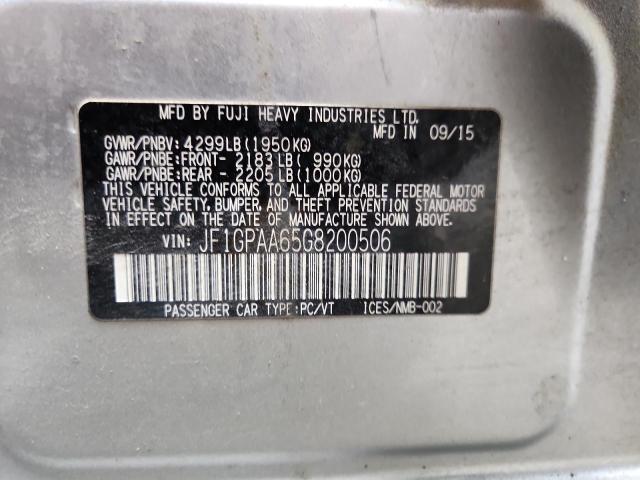 2016 SUBARU IMPREZA #3293454478