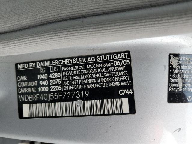 2005 MERCEDES-BENZ C 230K SPO #3282766291