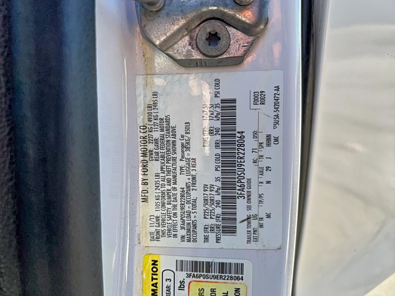 FORD FUSION TITANIUM PHEV