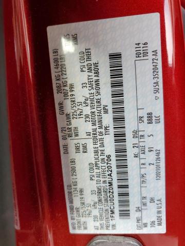 2021 FORD ESCAPE TIT #3287662025