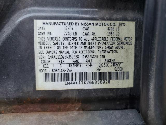 2006 NISSAN ALTIMA S #3291378186