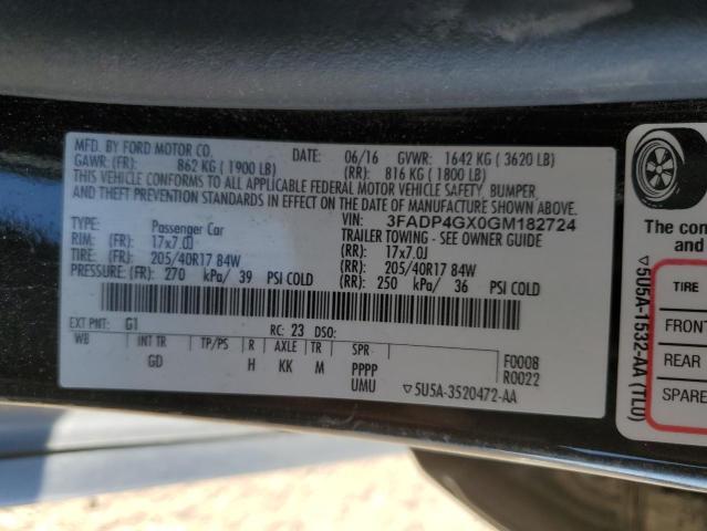 2016 FORD FIESTA ST 3FADP4GX0GM182724