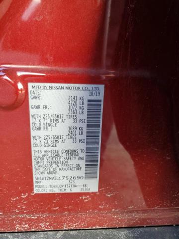 2020 NISSAN ROGUE S #3293453480