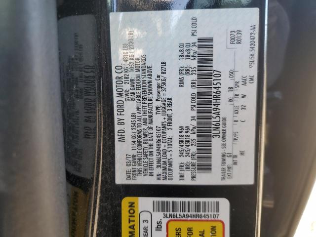 2017 LINCOLN MKZ PREMIE #3287475012