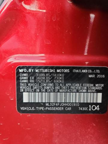 2017 MITSUBISHI MIRAGE G4 #3302687022