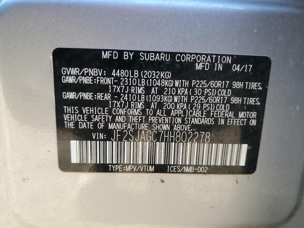 SUBARU FORESTER 2.5I PREMIUM