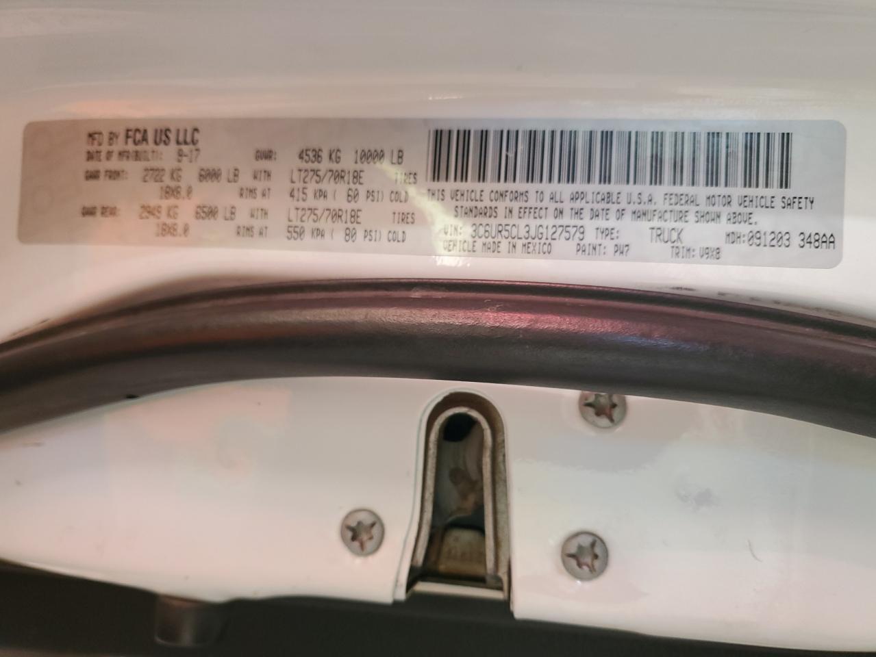 Lot #3305639741 2018 RAM 2500 ST