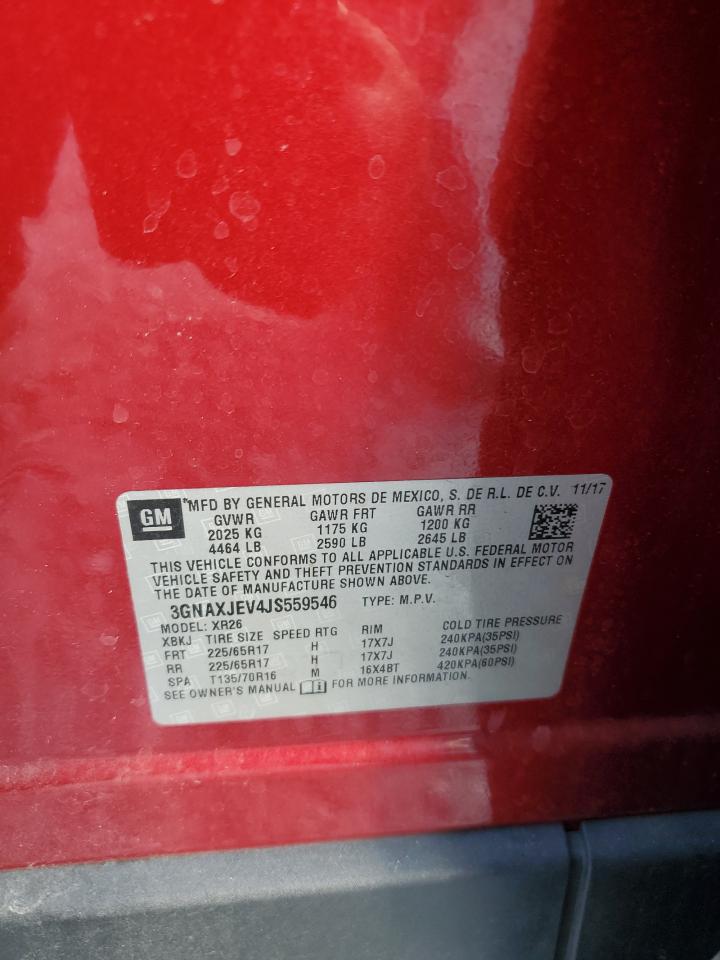 Lot #3308381290 2018 CHEVROLET EQUINOX LT