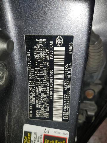 2013 TOYOTA CAMRY L #3302759405