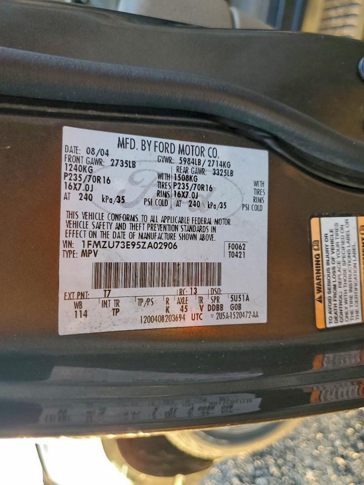 Lot #3308430298 2005 FORD EXPLORER X