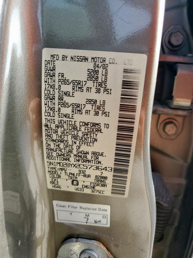 2002 NISSAN XTERRA SE #3297927775