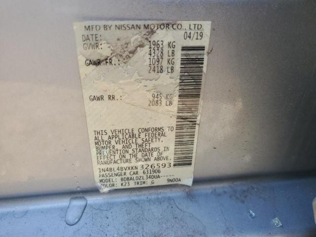 2019 NISSAN ALTIMA S #3293283501