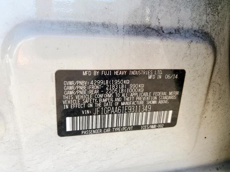 2014 SUBARU IMPREZA #3286643283