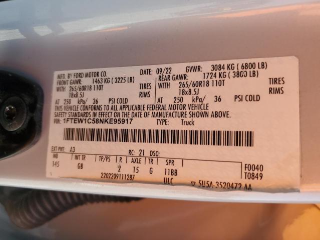 2022 FORD F150 SUPER #3294537646