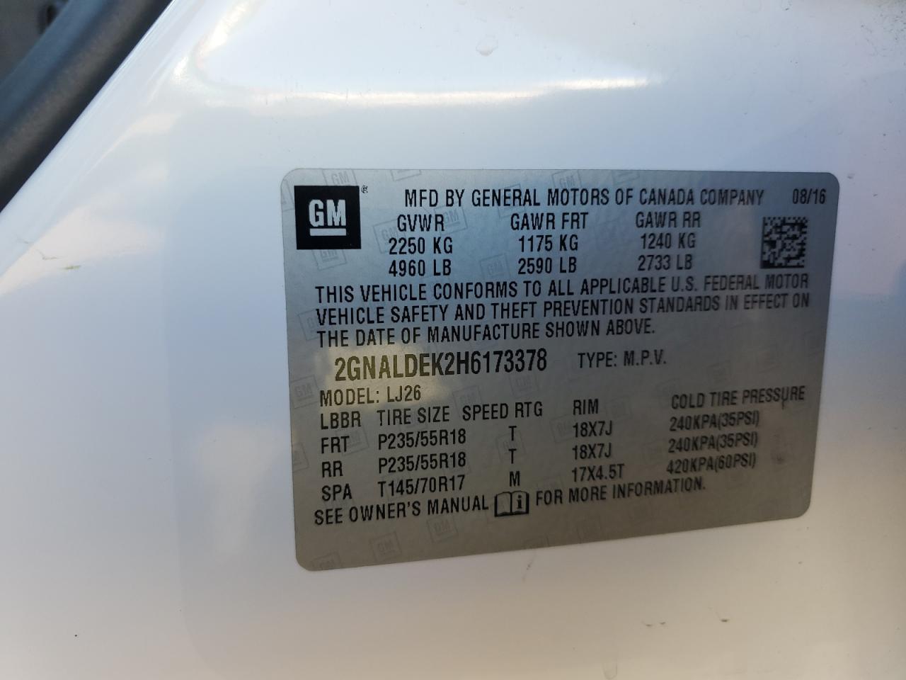 CHEVROLET EQUINOX PREMIER