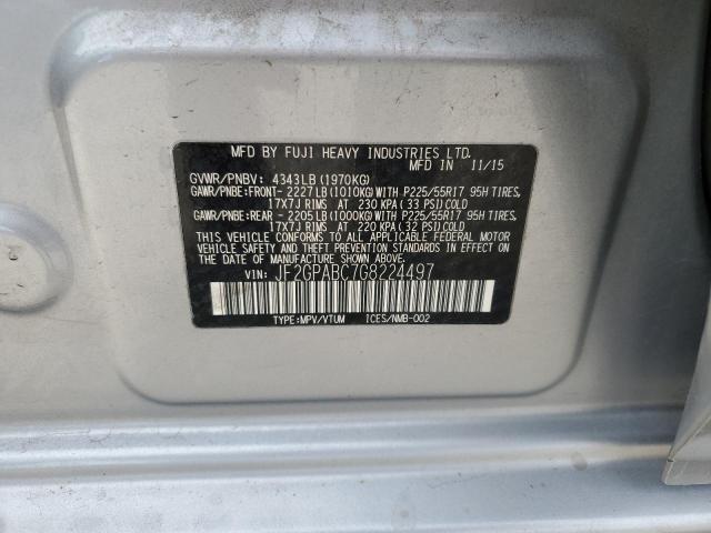 2016 SUBARU CROSSTREK #3294687041