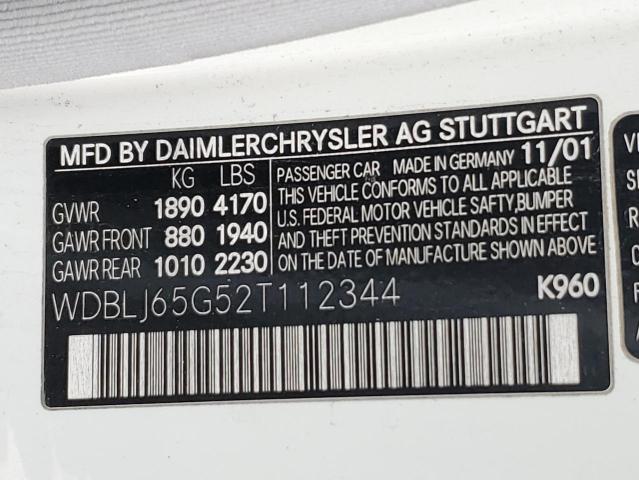 2002 MERCEDES-BENZ CLK 320 #3285035400