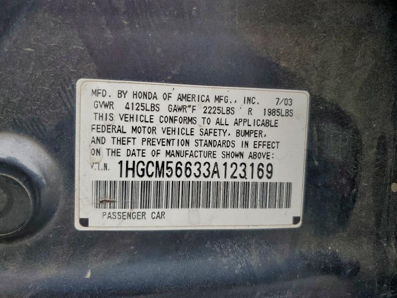 2003 HONDA ACCORD EX #3309173724