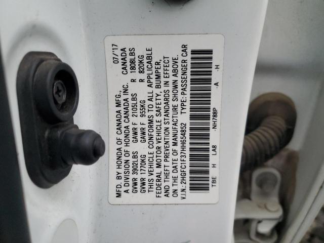 2017 HONDA CIVIC EX #3308445315