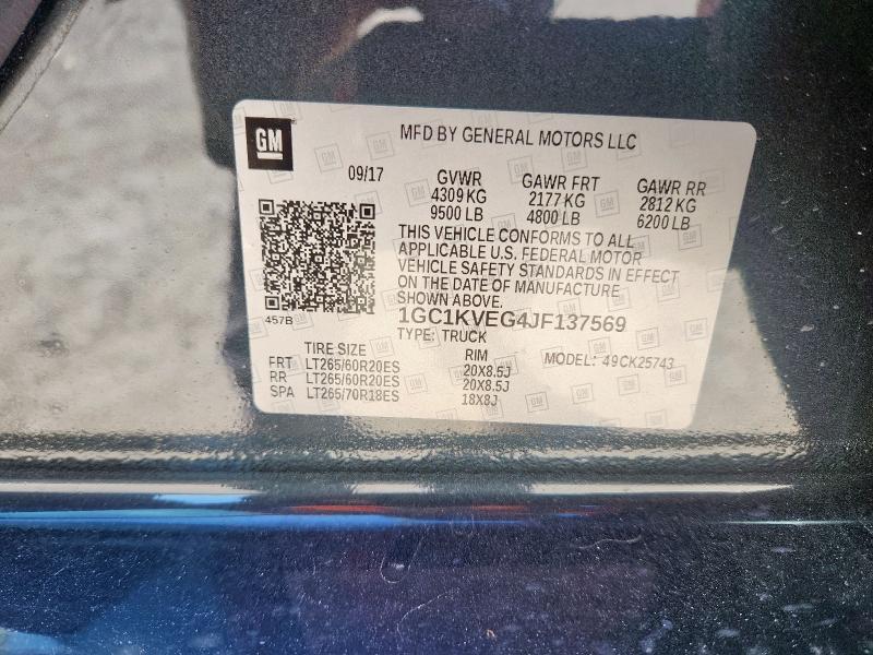 2018 CHEVROLET SILVERADO #3294550665