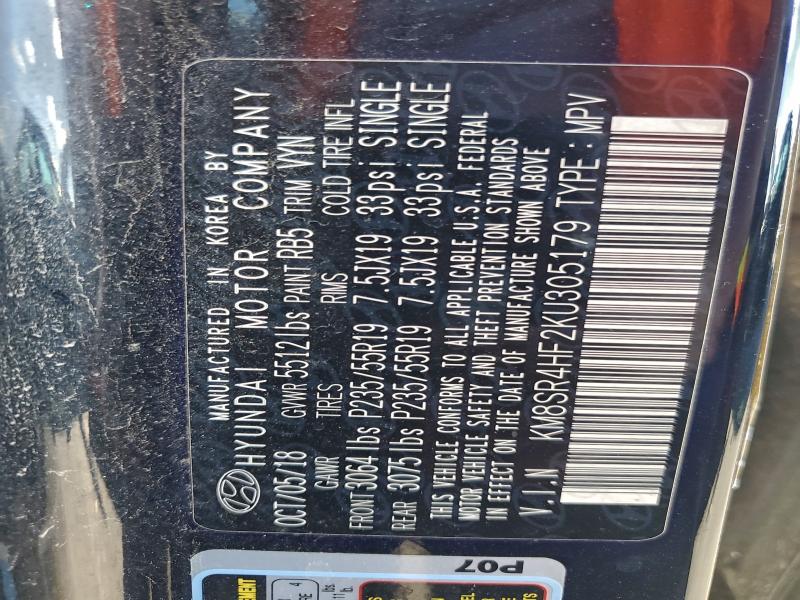 2019 HYUNDAI SANTA FE X #3302642006