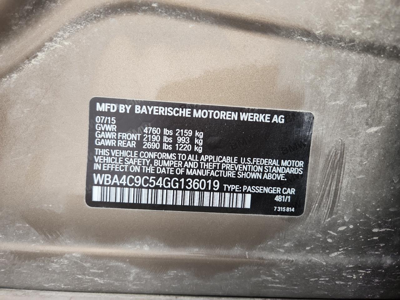 BMW 4 SERIES XI GRAN COUPE SULEV