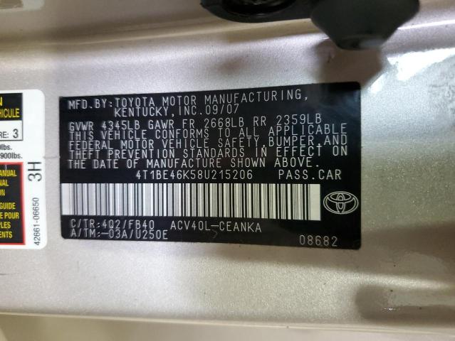 2008 TOYOTA CAMRY CE #3294331904