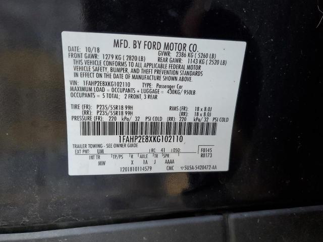 2019 FORD TAURUS SEL 1FAHP2E8XKG102110