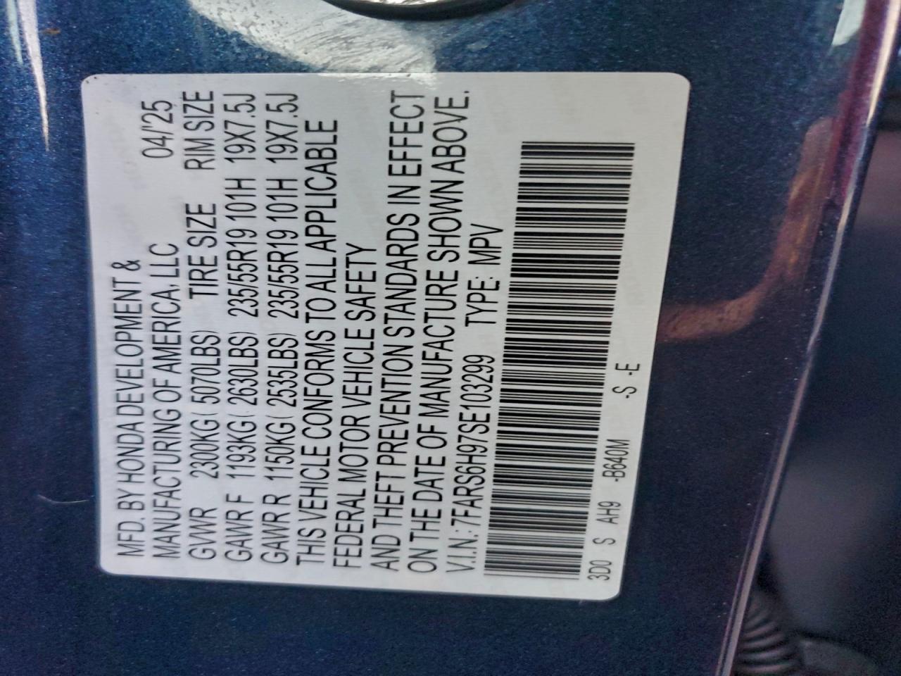 HONDA CR-V SPORT TOURING