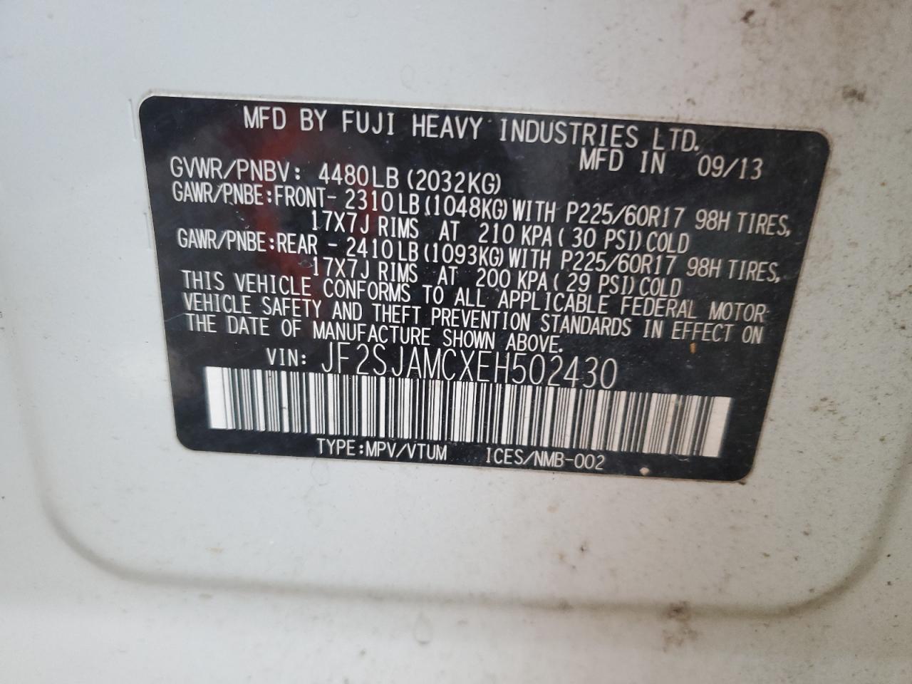 SUBARU FORESTER 2.5I TOURING