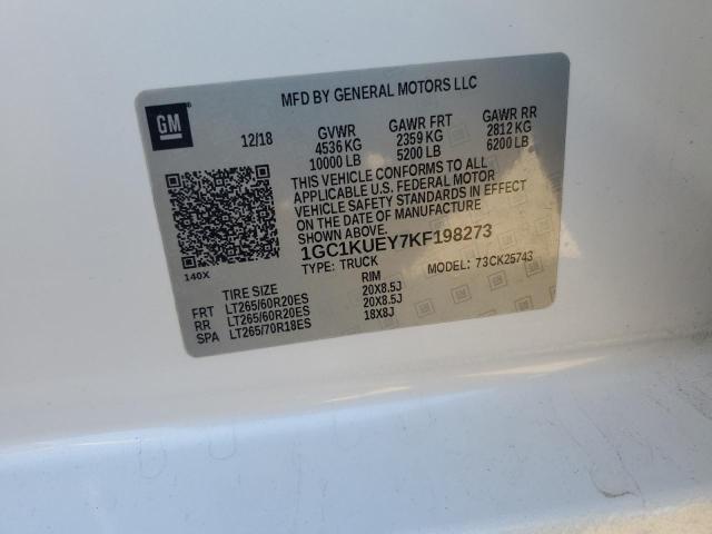 2019 CHEVROLET SILVERADO #3292453684