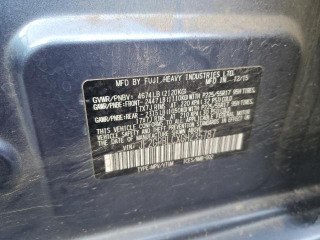 2016 SUBARU CROSSTREK #3301933444