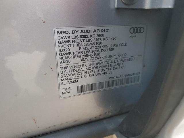 2021 AUDI Q7 PREMIUM #3296914845