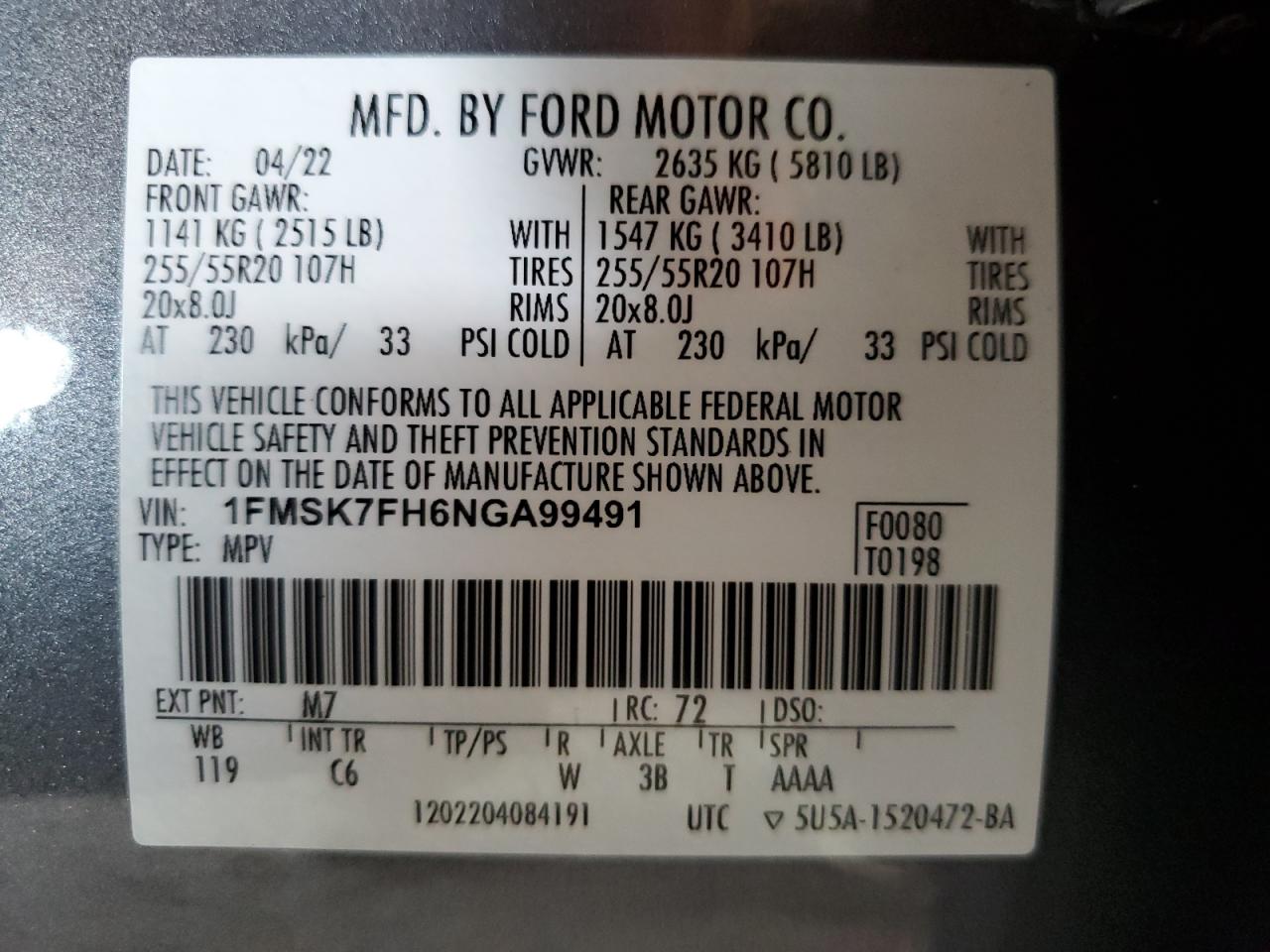 FORD EXPLORER LIMITED