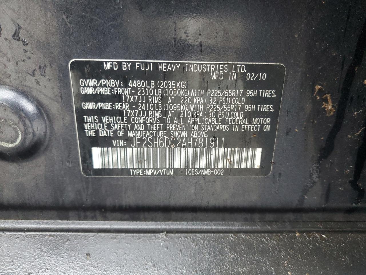 SUBARU FORESTER 2.5X LIMITED