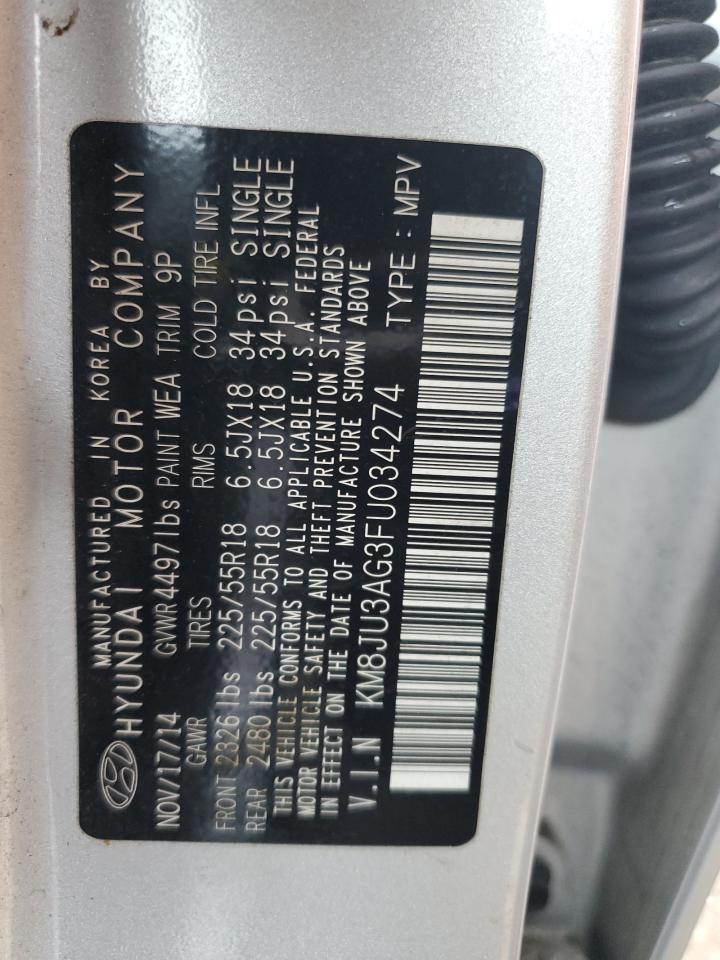 Lot #3316763412 2015 HYUNDAI TUCSON LIM