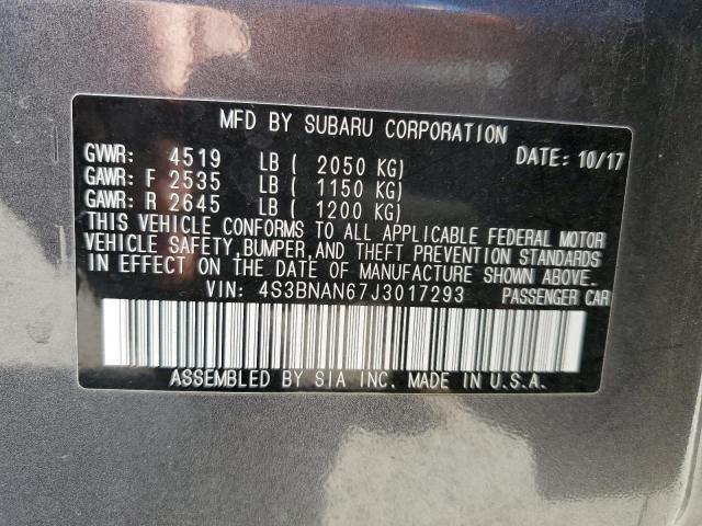 2018 SUBARU LEGACY 2.5 #3302793891