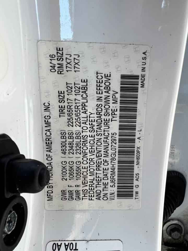 Lot #3291192036 2016 HONDA CR-V EXL